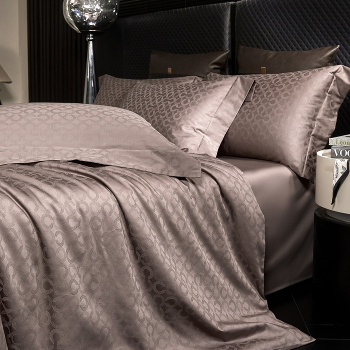 91家纺网 家纺一手货源 找家纺 小丸子家纺（不发货） 2025新款亲肤舒适高端100S长绒棉纯棉银丝提花四件套 麦图089