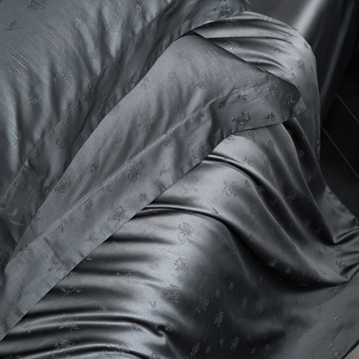 91家纺网 家纺一手货源 找家纺 小丸子家纺（不发货） 2025新款亲肤舒适高端100S长绒棉纯棉银丝提花四件套 真爱111