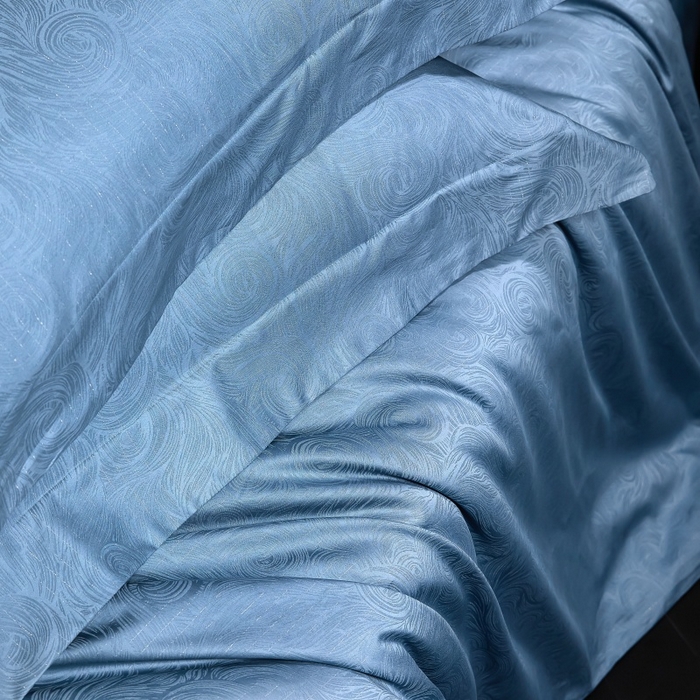 91家纺网 家纺一手货源 找家纺 小丸子家纺（不发货） 2025新款亲肤舒适高端100S长绒棉纯棉银丝提花四件套 星空003