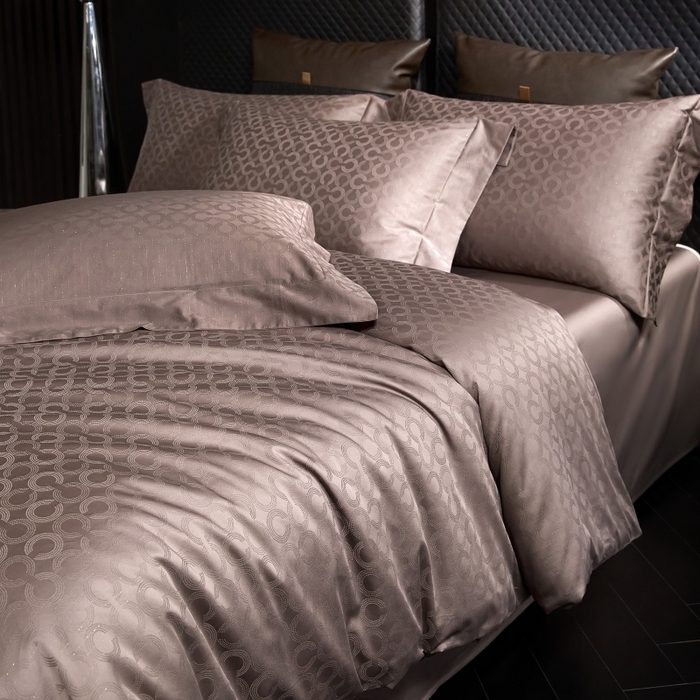 91家纺网 家纺一手货源 找家纺 小丸子家纺（不发货） 2025新款亲肤舒适高端100S长绒棉纯棉银丝提花四件套 麦图089