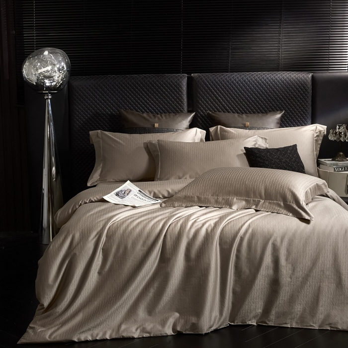 91家纺网 家纺一手货源 找家纺 小丸子家纺（不发货） 2025新款亲肤舒适高端100S长绒棉纯棉银丝提花四件套 光艺066