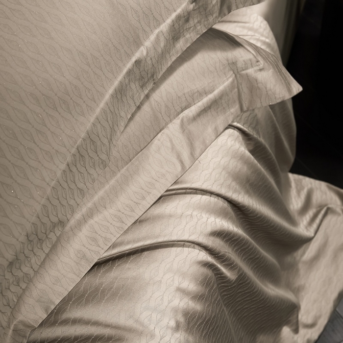 91家纺网 家纺一手货源 找家纺 小丸子家纺（不发货） 2025新款亲肤舒适高端100S长绒棉纯棉银丝提花四件套 光艺066