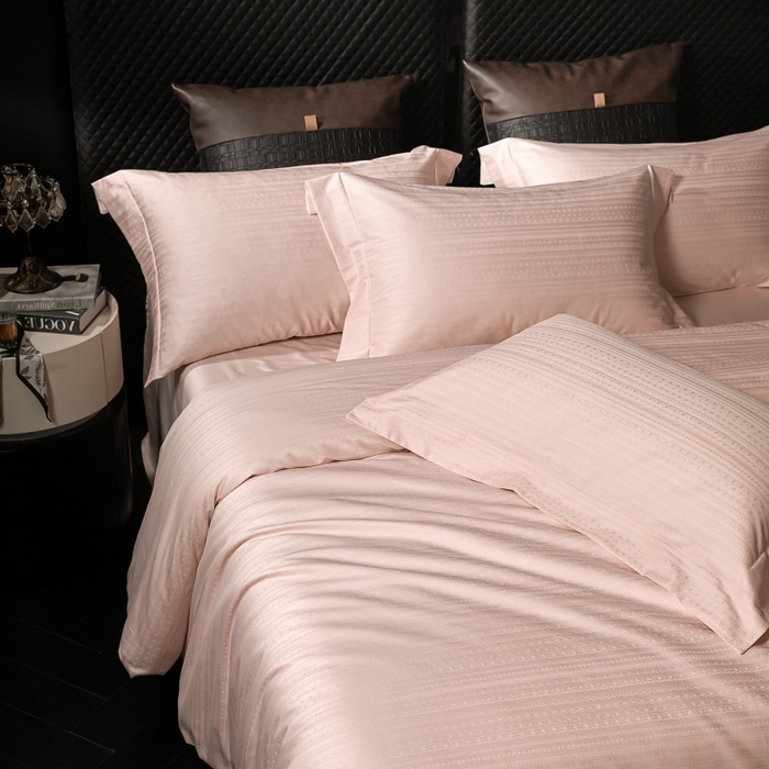 91家纺网 家纺一手货源 找家纺 小丸子家纺（不发货） 2025新款亲肤舒适高端100S长绒棉纯棉银丝提花四件套 若初016