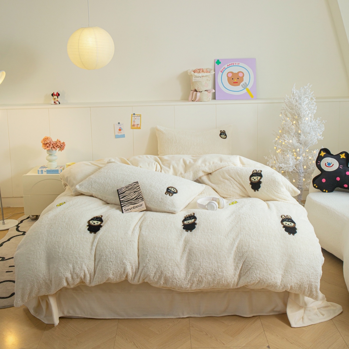 91家纺网 家纺一手货源 找家纺 （总）庭笙 2025新款高克重泰迪绒毛巾刺绣牛奶绒四件套