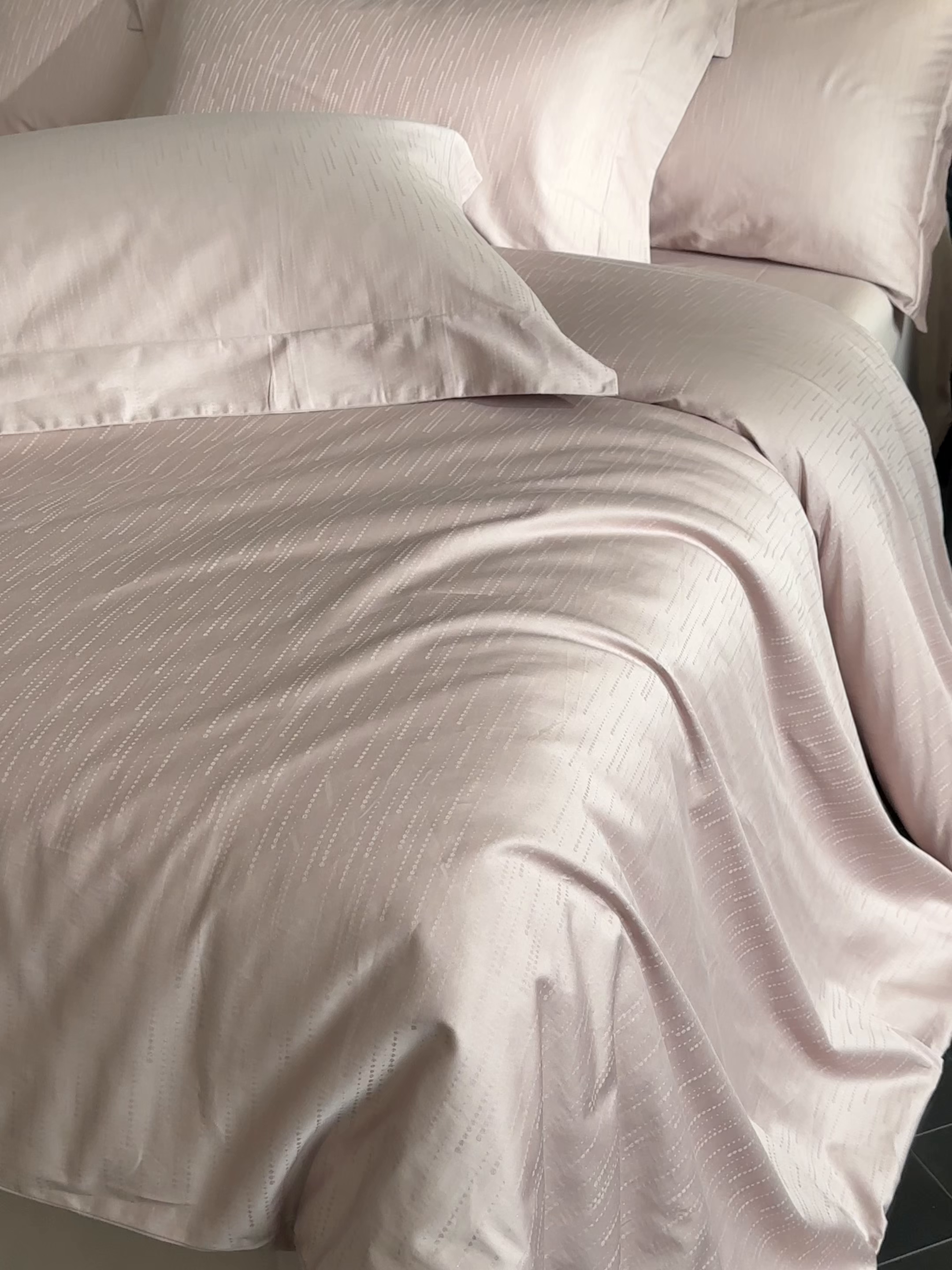 91家纺网 家纺一手货源 找家纺 小丸子家纺（不发货） 2025新款亲肤舒适高端100S长绒棉纯棉银丝提花四件套 时间煮雨086