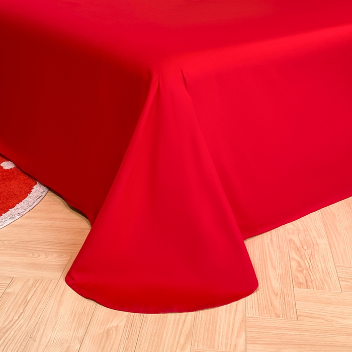 91家纺网 家纺一手货源 找家纺 置顶家纺 2025新款亲肤磨毛刺绣婚庆四件套系列-棚拍 百喜图-大红