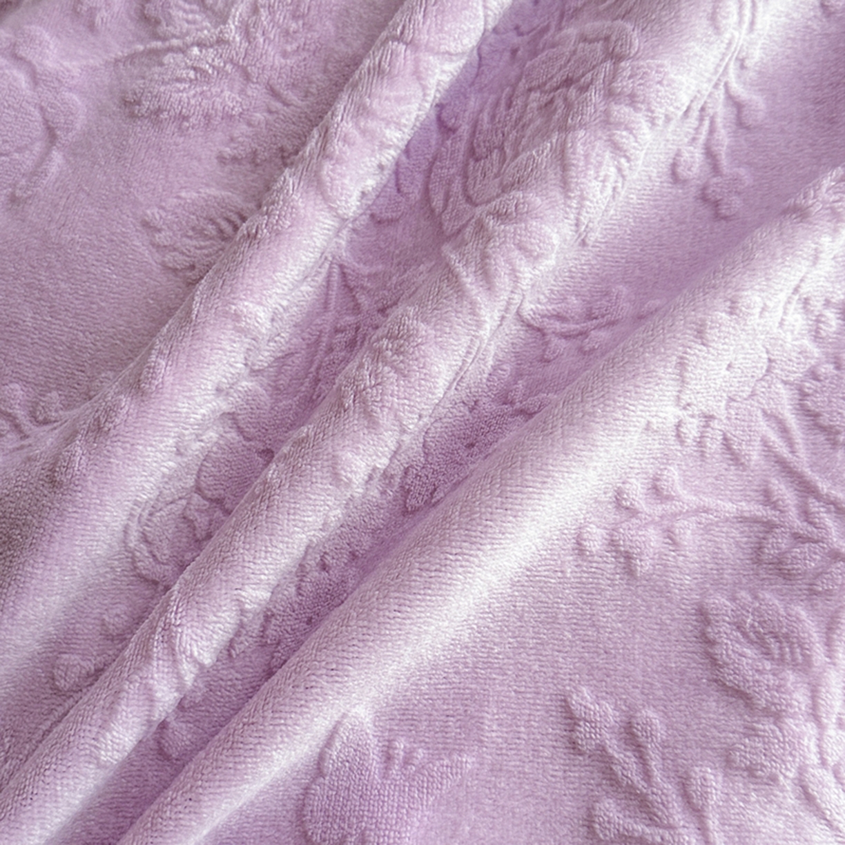 91家纺网 家纺一手货源 找家纺 诺梵家纺 2025新款花边款雕花牛奶绒四件套 芊黛-紫