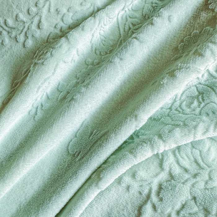 91家纺网 家纺一手货源 找家纺 诺梵家纺 2025新款花边款雕花牛奶绒四件套 芊黛-绿