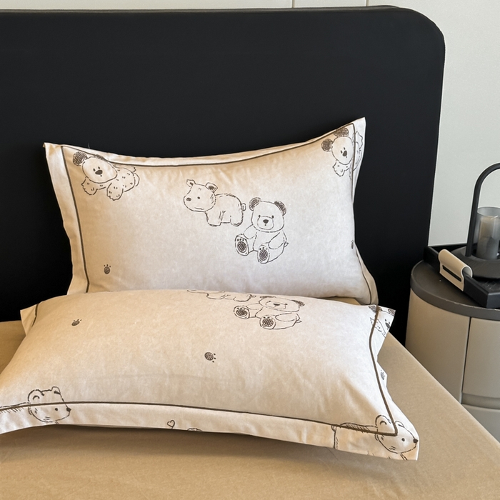 91家纺网 家纺一手货源 找家纺 （总）大柏树 2025新款亲肤舒适全棉纯棉磨毛四件套单枕套 枕套单件