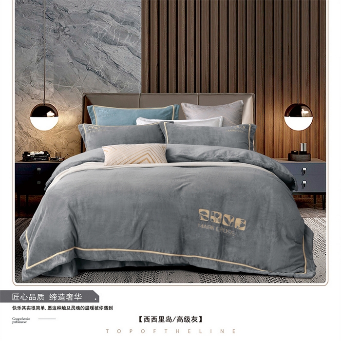 （总）芯丝路枕业 2025新款牛奶绒四件套-西西里岛