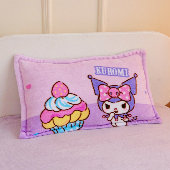 91家纺网 家纺一手货源 找家纺 吉咪兔家纺 2025新款大版三丽鸥库洛米美乐蒂牛奶绒幼儿园被子三件套保暖被褥六件套 蛋糕库洛米