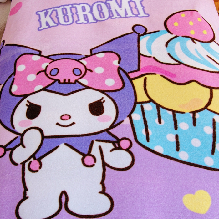 91家纺网 家纺一手货源 找家纺 吉咪兔家纺 2025新款大版三丽鸥库洛米美乐蒂牛奶绒幼儿园被子三件套保暖被褥六件套 蛋糕库洛米