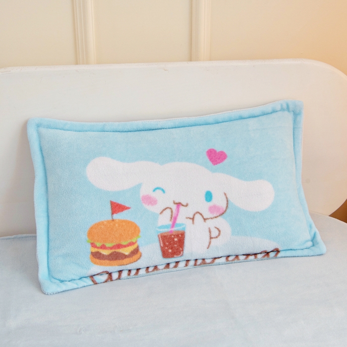 91家纺网 家纺一手货源 找家纺 吉咪兔家纺 2025新款大版三丽鸥库洛米美乐蒂牛奶绒幼儿园被子三件套保暖被褥六件套 汉堡玉桂狗