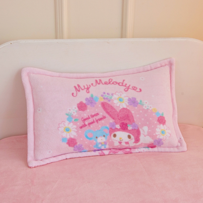 91家纺网 家纺一手货源 找家纺 吉咪兔家纺 2025新款大版三丽鸥库洛米美乐蒂牛奶绒幼儿园被子三件套保暖被褥六件套 花花美乐蒂