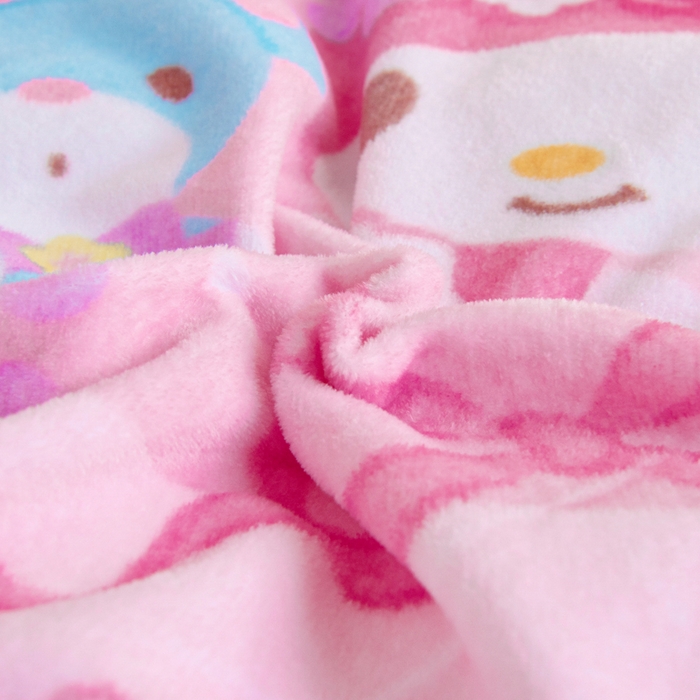 91家纺网 家纺一手货源 找家纺 吉咪兔家纺 2025新款大版三丽鸥库洛米美乐蒂牛奶绒幼儿园被子三件套保暖被褥六件套 花花美乐蒂