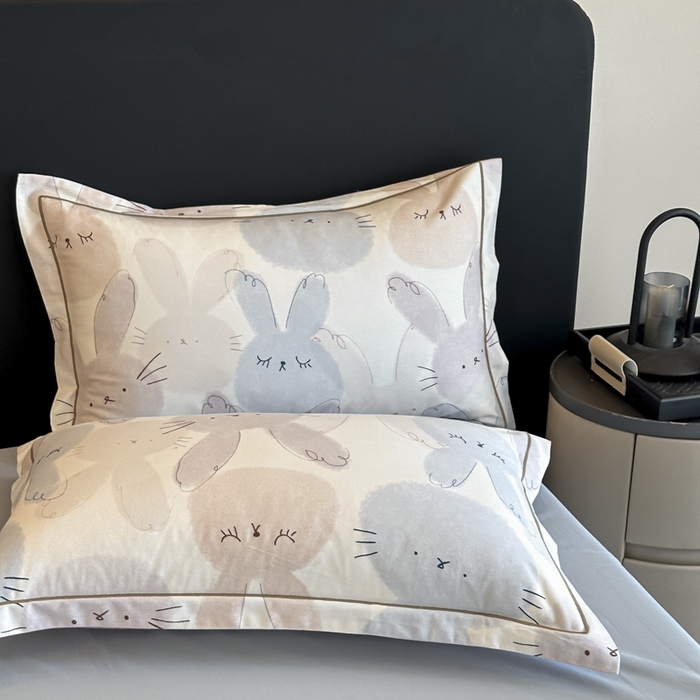 91家纺网 家纺一手货源 找家纺 （总）大柏树 2025新款亲肤舒适全棉纯棉磨毛四件套单枕套 枕套单件