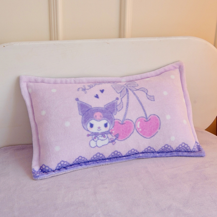 91家纺网 家纺一手货源 找家纺 吉咪兔家纺 2025新款大版三丽鸥库洛米美乐蒂牛奶绒幼儿园被子三件套保暖被褥六件套 气球库洛米