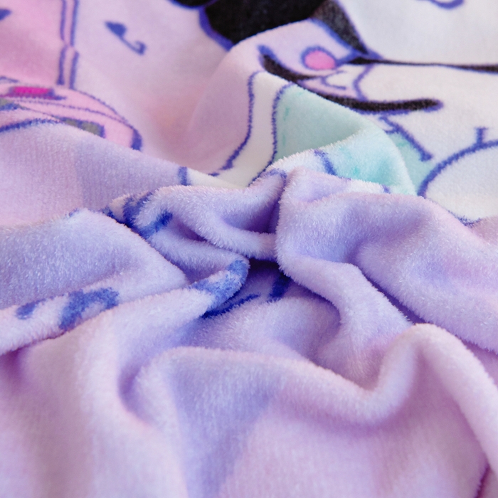 91家纺网 家纺一手货源 找家纺 吉咪兔家纺 2025新款大版三丽鸥库洛米美乐蒂牛奶绒幼儿园被子三件套保暖被褥六件套 梳妆库洛米