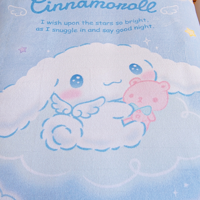 91家纺网 家纺一手货源 找家纺 吉咪兔家纺 2025新款大版三丽鸥库洛米美乐蒂牛奶绒幼儿园被子三件套保暖被褥六件套 云朵玉桂狗