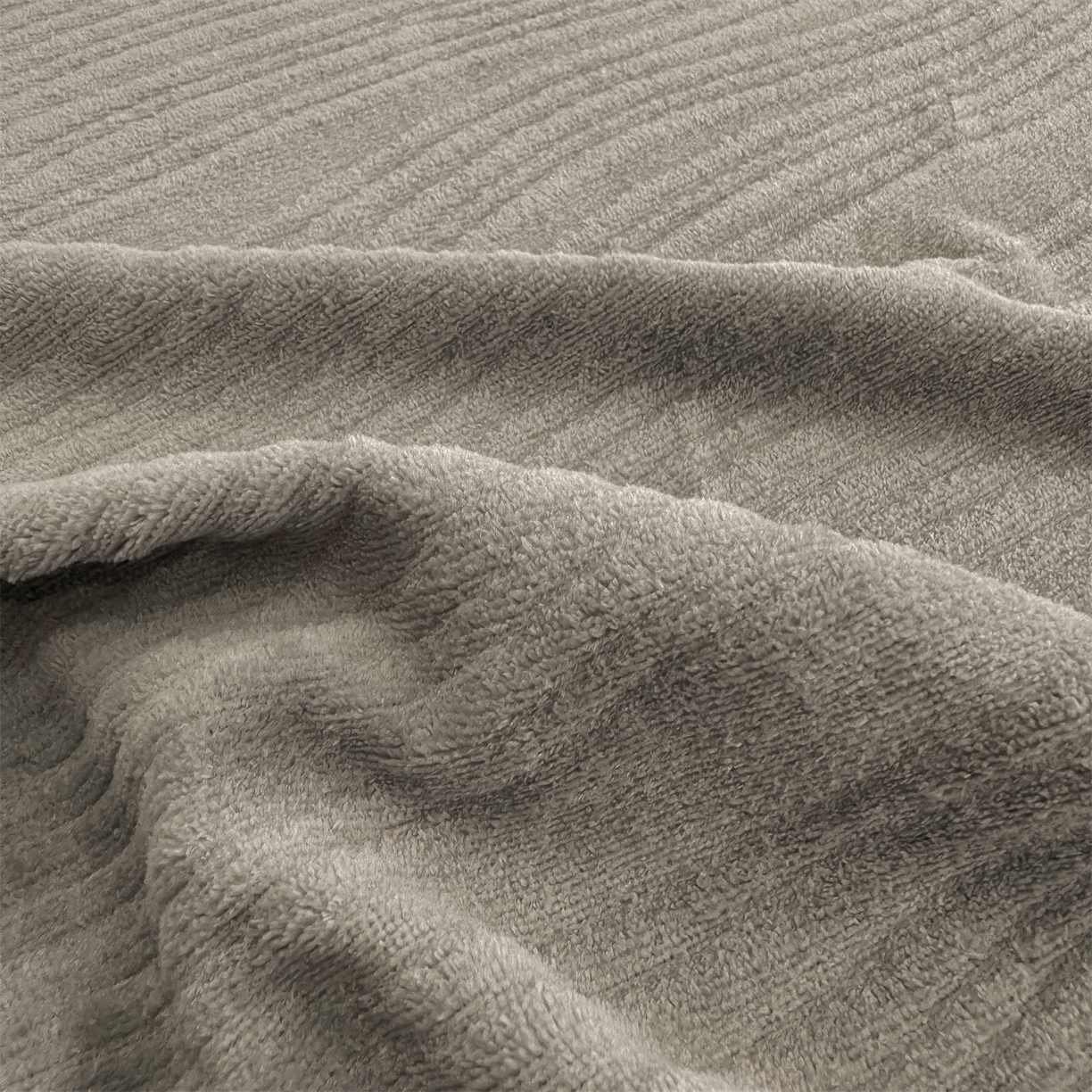 91家纺网 家纺一手货源 找家纺 灰鲸 2025新款纯色简约高克重雕花牛奶绒单品床笠 温妮-绅士灰