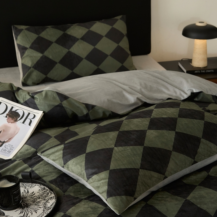 91家纺网 家纺一手货源 找家纺 ONE TWO ONE 121 2025秋冬新款牛奶绒德芙绒宝宝绒婴儿绒短毛绒四件套床单被套-几禾归集 几禾归集-绿【未来大爆款】【提供买家秀】 会员-10 控价 标准258 加大278