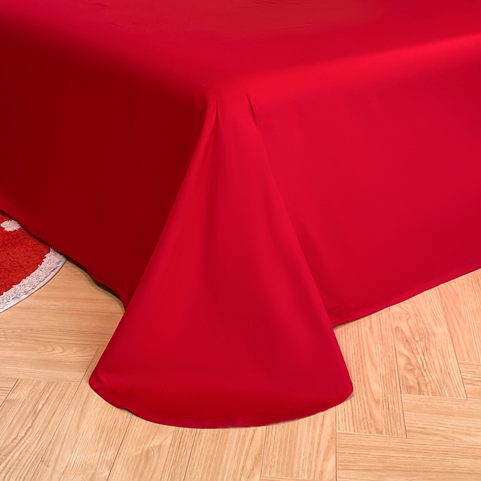 91家纺网 家纺一手货源 找家纺 置顶家纺 2025新款亲肤磨毛刺绣婚庆四件套系列-棚拍 龙华凤贵-大红