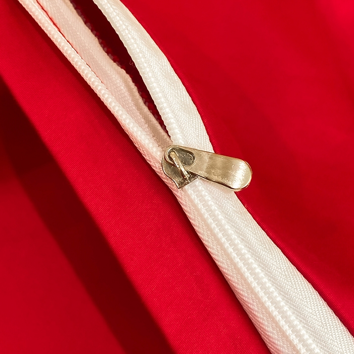 91家纺网 家纺一手货源 找家纺 置顶家纺 2025新款亲肤磨毛刺绣婚庆四件套系列-棚拍 龙腾凤跃-大红