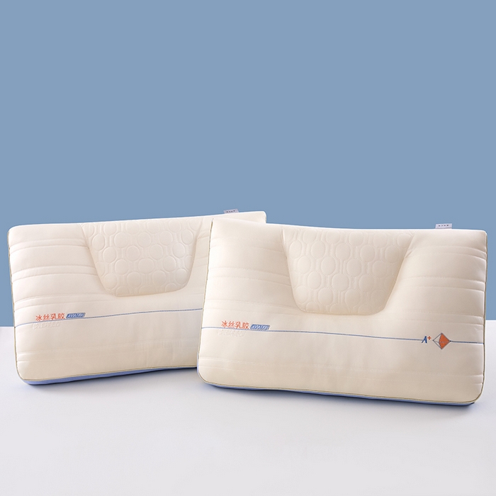 91家纺网 家纺一手货源 找家纺 （总）浩宇家纺 2025新款凉感丝冰丝乳胶枕枕头直播爆款护颈椎助眠枕芯家用舒适款枕皮枕壳批发