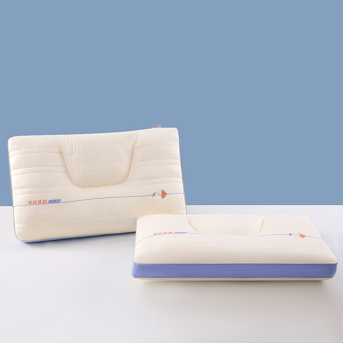 91家纺网 家纺一手货源 找家纺 （总）浩宇家纺 2025新款凉感丝冰丝乳胶枕枕头直播爆款护颈椎助眠枕芯家用舒适款枕皮枕壳批发