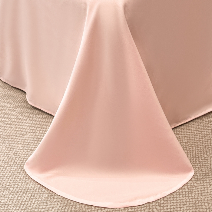 91家纺网 家纺一手货源 找家纺 博纳家纺 2025新款亲肤棉立体绗缝绣花拼角嵌绳四件套-浮光掠影 控价劵后198（严格按控价来） 浮光掠影-粉玉