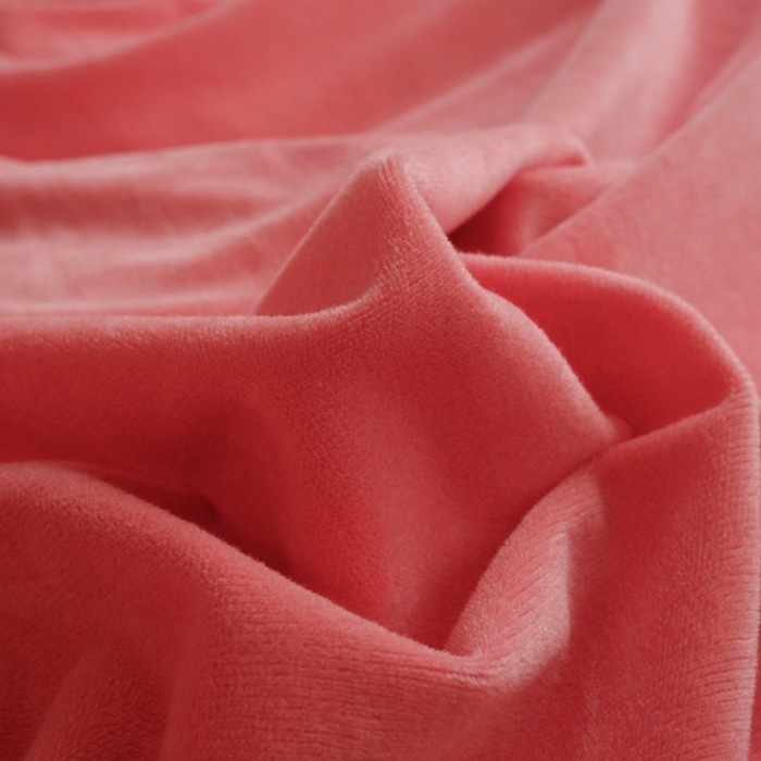 91家纺网 家纺一手货源 找家纺 啊雅家居 2025新款亲肤舒适贝壳边宝宝绒纯色四件套 贝壳玫红