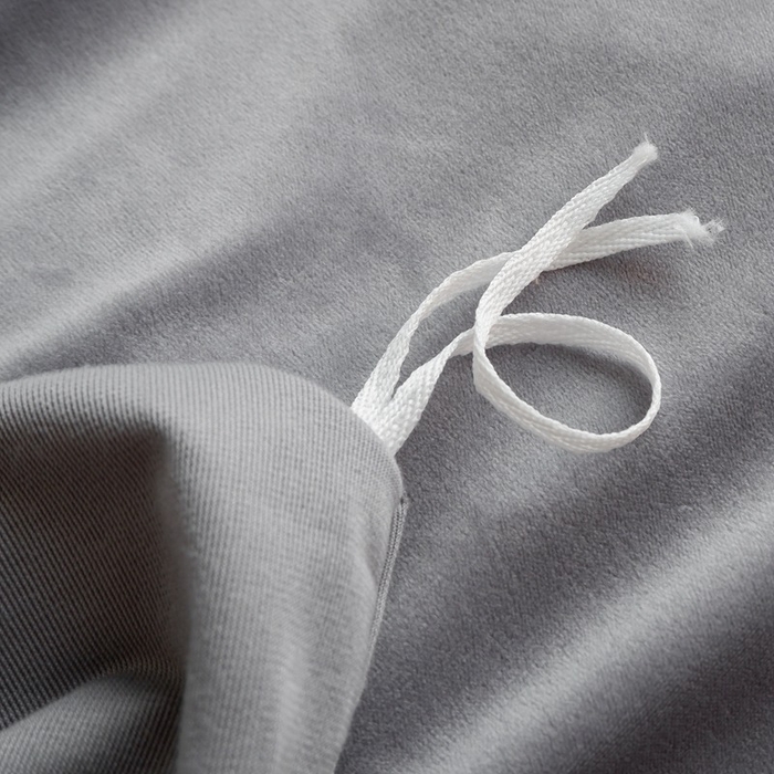 91家纺网 家纺一手货源 找家纺 啊雅家居 2025新款亲肤舒适贝壳边宝宝绒纯色四件套 贝壳银灰