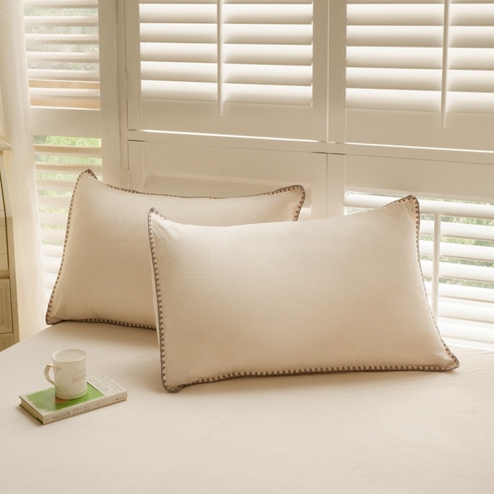 91家纺网 家纺一手货源 找家纺 啊雅家居 2025新款亲肤舒适贝壳边宝宝绒纯色四件套 贝壳乳白