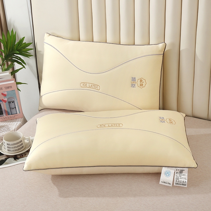 91家纺网 家纺一手货源 找家纺 （总）浩宇家纺 2025新款植萃乳胶乳胶单边枕枕头直播爆款助眠枕芯家用舒适款枕皮枕壳批发