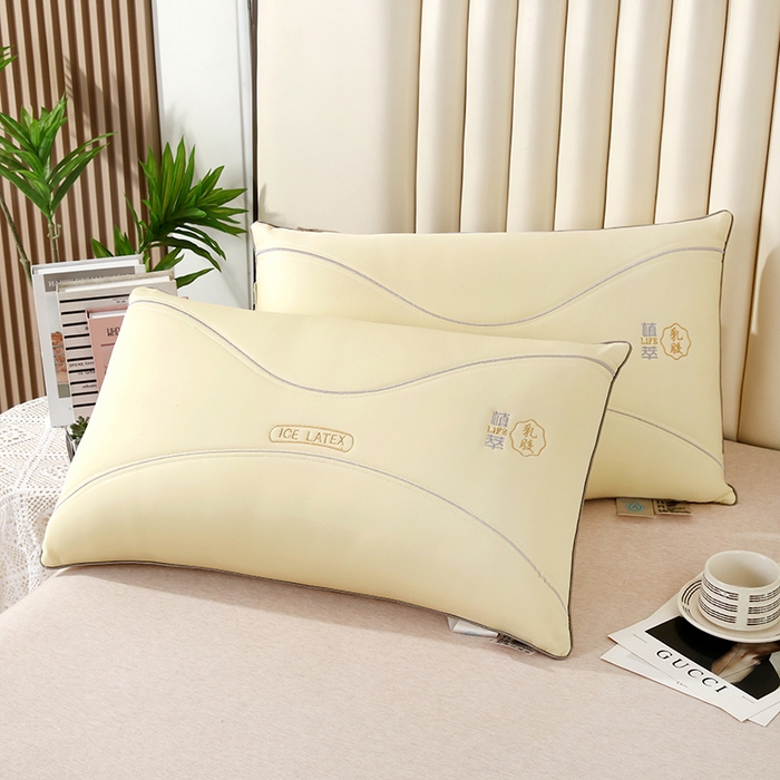 91家纺网 家纺一手货源 找家纺 （总）浩宇家纺 2025新款植萃乳胶乳胶单边枕枕头直播爆款助眠枕芯家用舒适款枕皮枕壳批发