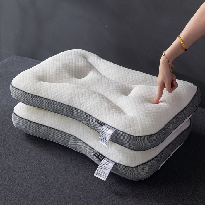 91家纺网 家纺一手货源 找家纺 （总）浩宇家纺 2025新款针织立体SPA枕枕头直播爆款护颈椎助眠枕芯家用舒适款枕皮枕壳批发