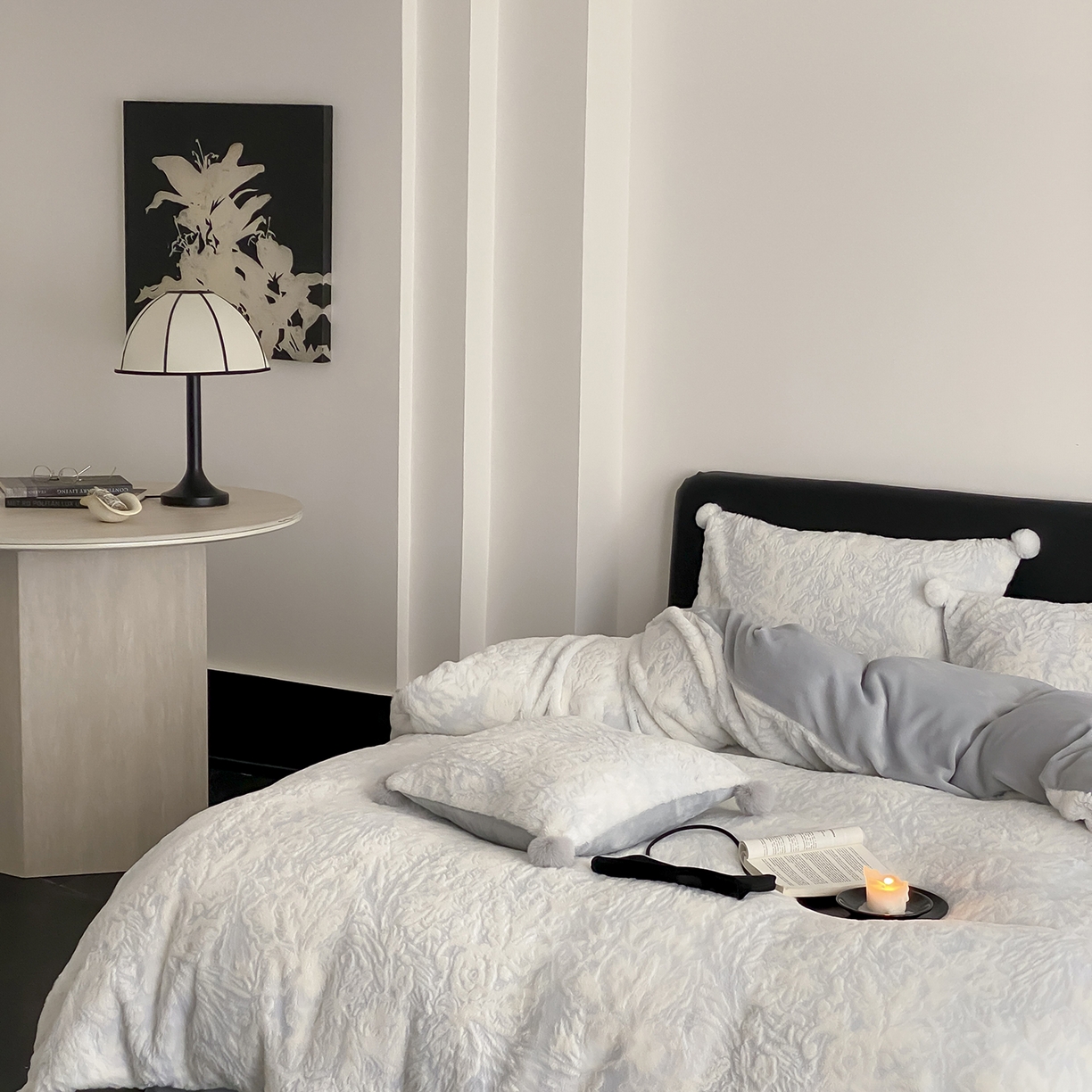 91家纺网 家纺一手货源 找家纺 （总）玉宇阁家居 2025新款230g高克重牛奶绒立体提花雕花四件套-浮雕的纹理（228/305/315/315/315/335（券后控价））