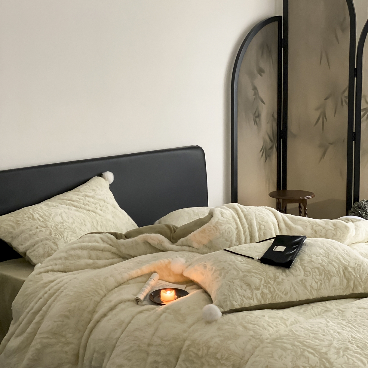 91家纺网 家纺一手货源 找家纺 玉宇阁家居 2025新款230g高克重牛奶绒立体提花雕花四件套-浮雕的纹理（228/305/315/315/315/335（券后控价）） 浮雕的纹理-橡木苔绿