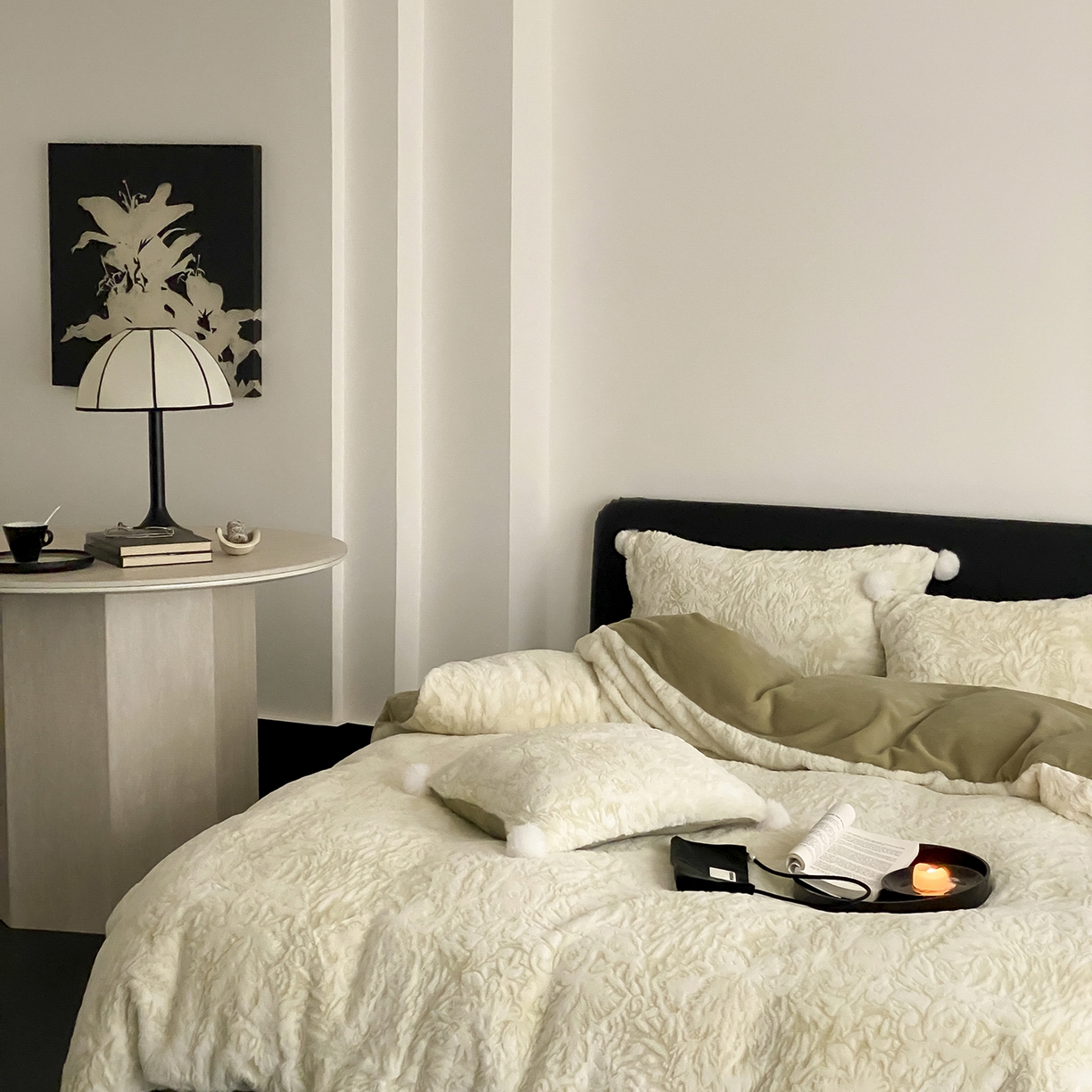 91家纺网 家纺一手货源 找家纺 玉宇阁家居 2025新款230g高克重牛奶绒立体提花雕花四件套-浮雕的纹理（228/305/315/315/315/335（券后控价）） 浮雕的纹理-橡木苔绿