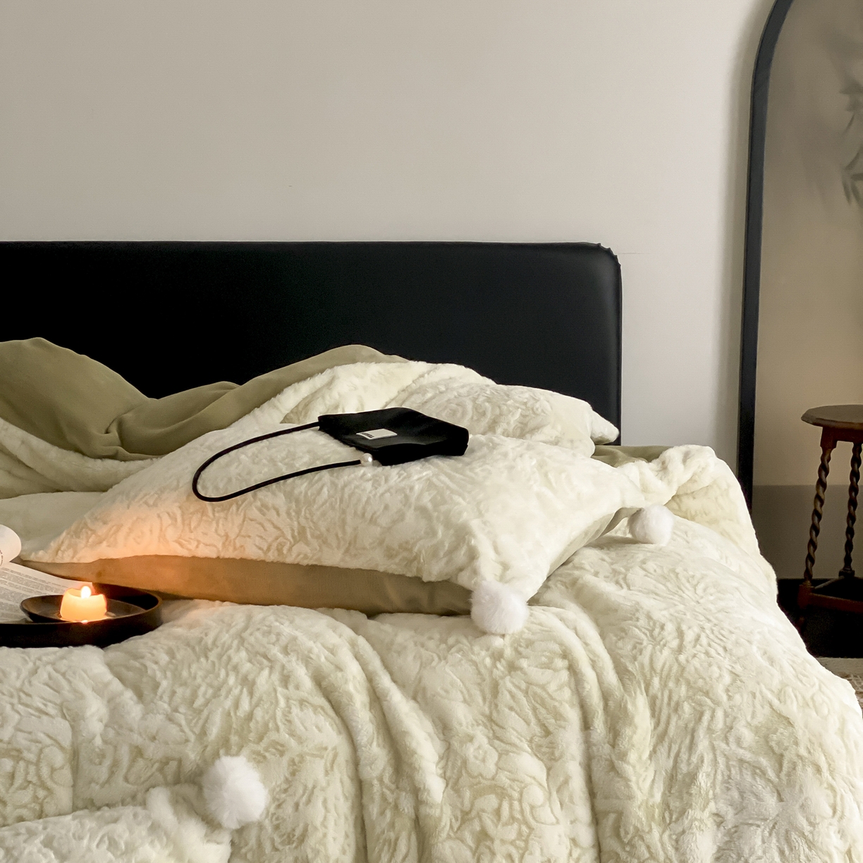 91家纺网 家纺一手货源 找家纺 玉宇阁家居 2025新款230g高克重牛奶绒立体提花雕花四件套-浮雕的纹理（228/305/315/315/315/335（券后控价）） 浮雕的纹理-橡木苔绿