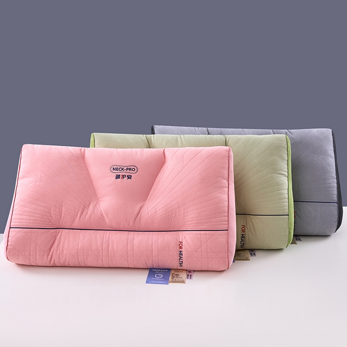 91家纺网 家纺一手货源 找家纺 浩宇家纺 2025新款颈护安枕直播爆款枕头区间定位助眠护颈款枕芯成人家用枕皮批发 组合图仅供展示
