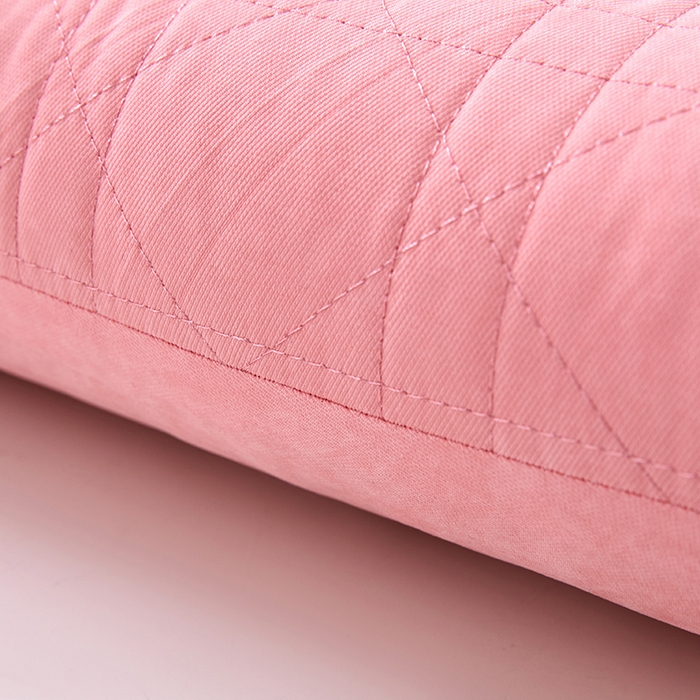 91家纺网 家纺一手货源 找家纺 浩宇家纺 2025新款颈护安枕直播爆款枕头区间定位助眠护颈款枕芯成人家用枕皮批发 粉色