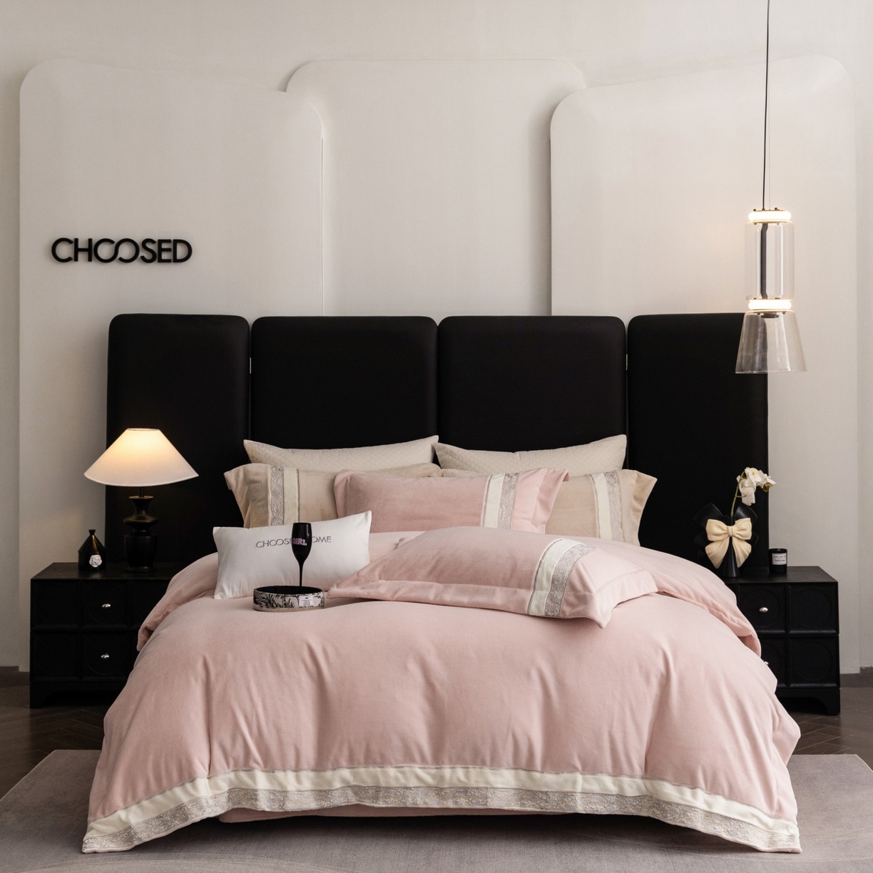 （总）初拾 2025新款230g牛奶绒“高级感“绣花四件套—曼岛邂逅