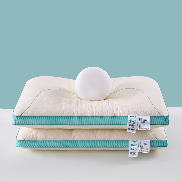 91家纺网 家纺一手货源 找家纺 （总）浩宇家纺 2025新款凉感丝植萃乳胶枕直播爆款枕头区间定位护颈枕芯助眠枕皮批发