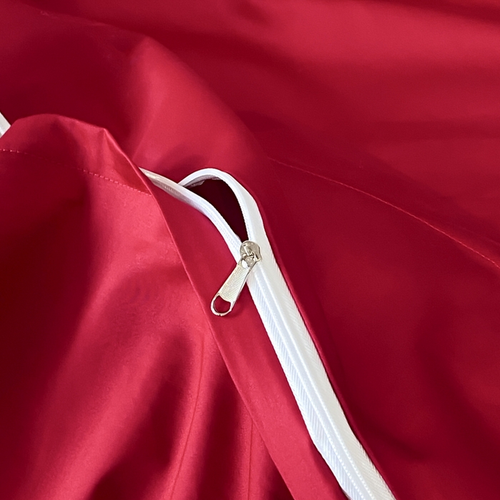 91家纺网 家纺一手货源 找家纺 置顶家纺 2025新款13372全棉刺绣四件套-桃花朵朵开 桃花朵朵开-温馨红