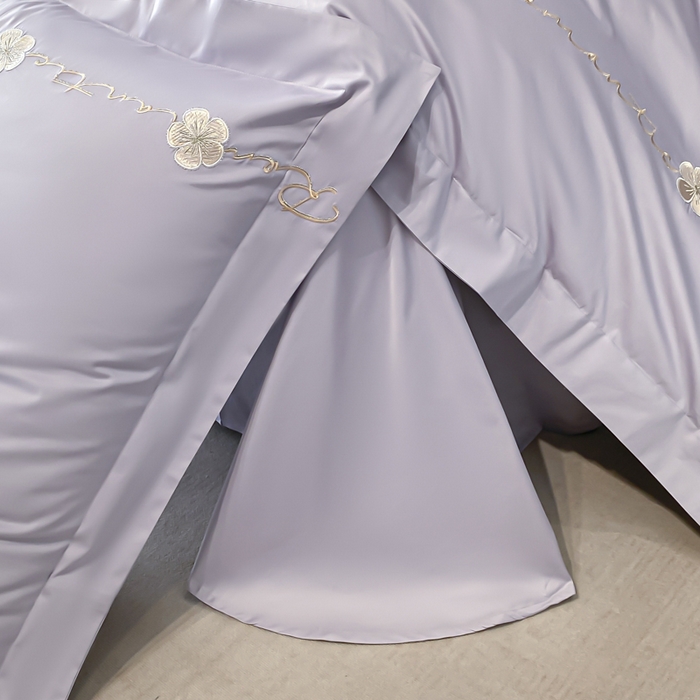 91家纺网 家纺一手货源 找家纺 置顶家纺 2025新款13372全棉刺绣四件套-桃花朵朵开 桃花朵朵开-雅紫