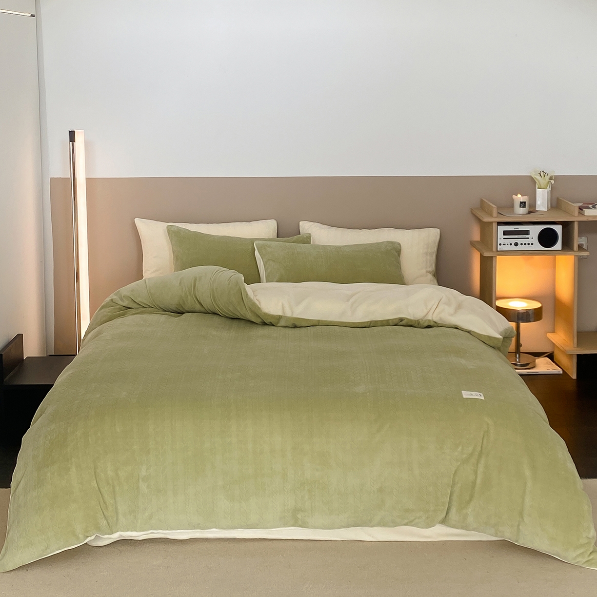 91家纺网 家纺一手货源 找家纺 （总）玉宇阁家居 2025新款230g高克重牛奶绒立体提花雕花四件套-日暮Lorena（168/228/248/248/248/268（券后控价） 床笠款套件可定制（适用于 10-22cm 高床垫））