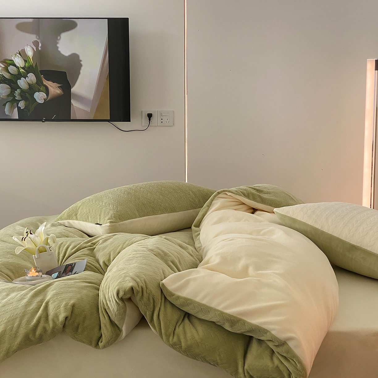 91家纺网 家纺一手货源 找家纺 玉宇阁家居 2025新款230g高克重牛奶绒立体提花雕花四件套-日暮Lorena（168/228/248/248/248/268（券后控价） 床笠款套件可定制（适用于 10-22cm 高床垫）） 日暮