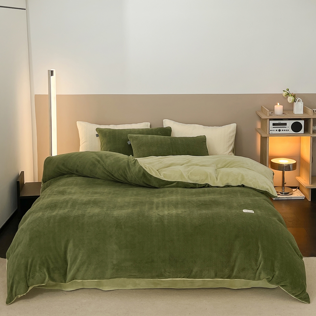 玉宇阁家居 2025新款230g高克重牛奶绒立体提花雕花四件套-日暮Lorena（168/228/248/248/248/268（券后控价） 床笠款套件可定制（适用于 10-22cm 高床垫）） 日暮