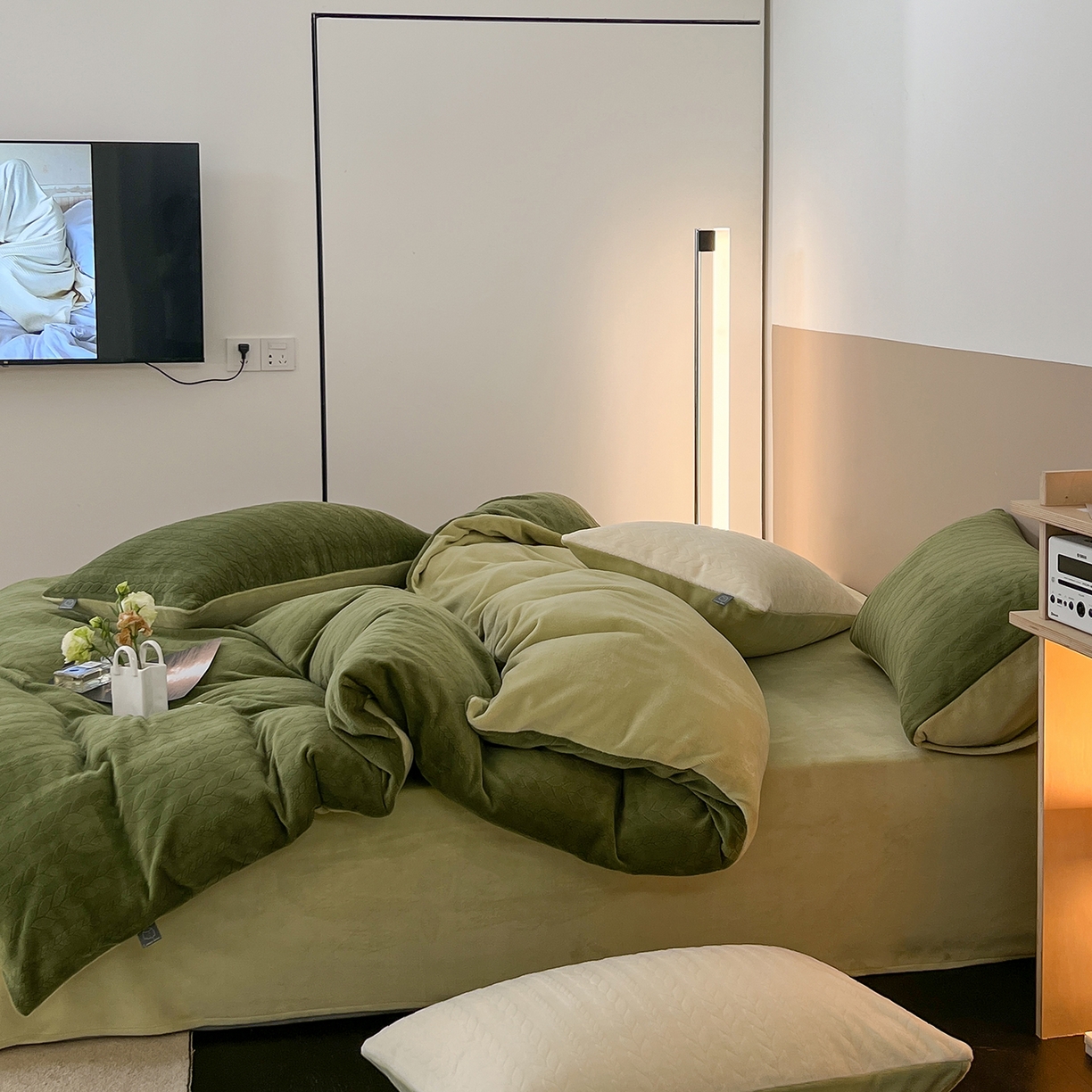 91家纺网 家纺一手货源 找家纺 玉宇阁家居 2025新款230g高克重牛奶绒立体提花雕花四件套-日暮Lorena（168/228/248/248/248/268（券后控价） 床笠款套件可定制（适用于 10-22cm 高床垫）） 日暮